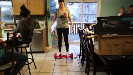 COOL Mom on a Hover board!