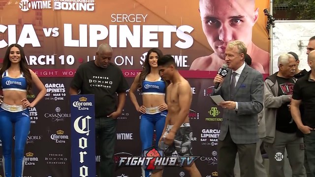 MIKEY GARCIA & SERGEY LIPINETS - FULL WEIGH IN & FACE OFF VIDEO