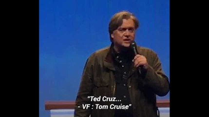 La traductrice du FN a eu un peu de mal à suivre le discours de Steve Bannon