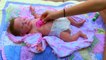 Changing Reborn Baby Isla into her nap time pajamas!
