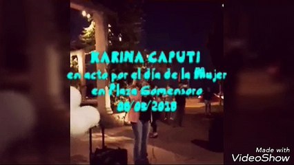 KARINA CAPUTI en acto por el día de la Mujer en Plaza Gomensoro