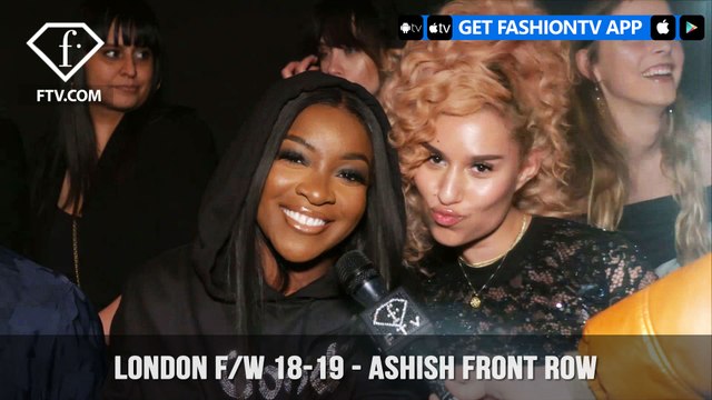 Ray Blk and Maxim Magnus at Ashish Front Row London Fall/Winter 2018-19 | FashionTV | FTV