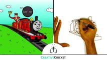 How to Draw and Color James the Train Step by Step ♦ Thomas and Friends ♦ Toy Trains for Kids