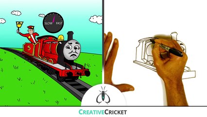 How to Draw and Color James the Train Step by Step ♦ Thomas and Friends ♦ Toy Trains for Kids
