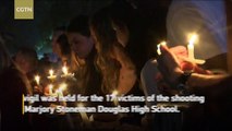 Vigil held for victims of Florida school shooting