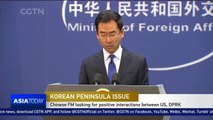 Chinese FM looking for positive interactions between US, DPRK