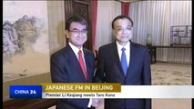 Chinese Premier Li Keqiang meets with Taro Kono in Beijing