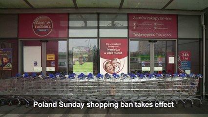 Stores closed as Poland phases out Sunday shopping