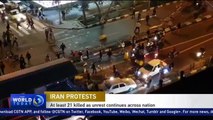 At least 21 killed in Iran protests as unrest continues