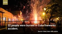 Fireworks explosion burns 22 in central Cuban town