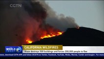 California wildfires have destroyed 500 buildings and forced 200,000 people to flee