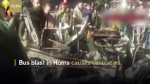 At least 5 killed, 12 injured in bus bomb in Homs