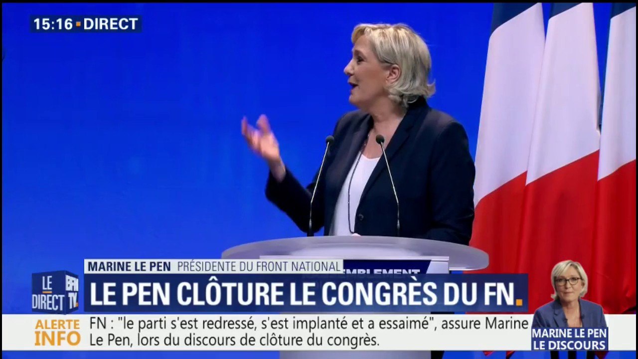 "En finir avec Mai 68 fait partie de notre projet", déclare Le Pen à Lille