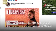 Beyonce is 2017's highest-paid woman in music with $105 million