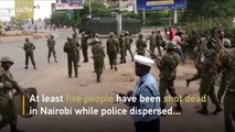 At least five died as clashes mark Kenyan opposition leader's return