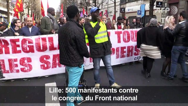 Lille: 500 manifestants contre le congrès du FN