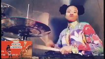 Girl Plays The Drums To The Martin Theme Song!