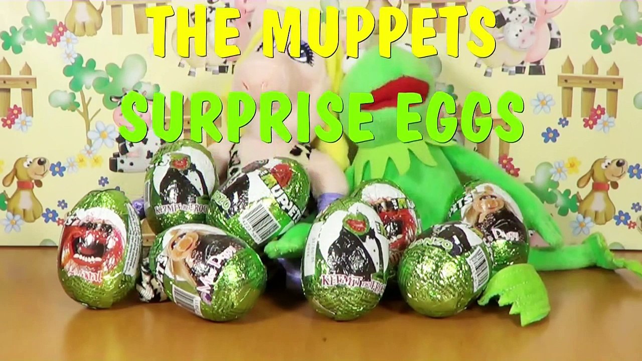 8 THE MUPPETS chocolate Surprise Eggs unboxing...