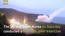 US, South Korea conduct military exercise after DPRK missile launch.