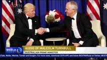 Australian PM Malcolm Turnbull mocks Trump at media party