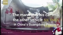 Road rage: Crazed car-ramming incident in China