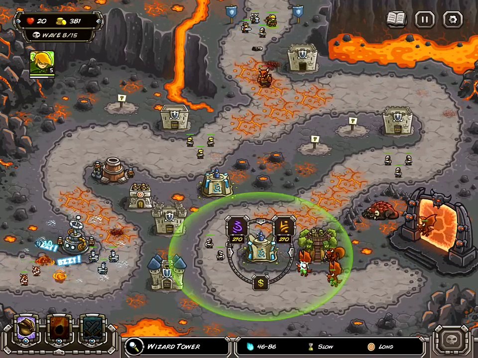 Kingdom Rush Walkthrough Pit of Fire [Veteran] [3 Stars]