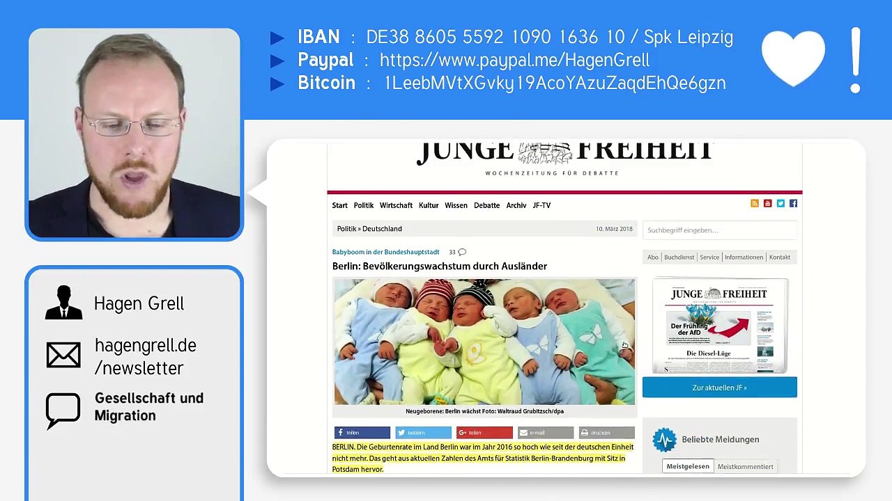 Sellner im Knast, SPD GroKo Streit, Regime in Panik