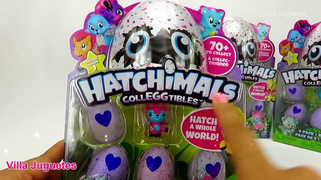 Abriendo Nuevos Huevos Sorpresa Hatchimals Colleggtibles 4 Paquetes de Cinco cada Uno