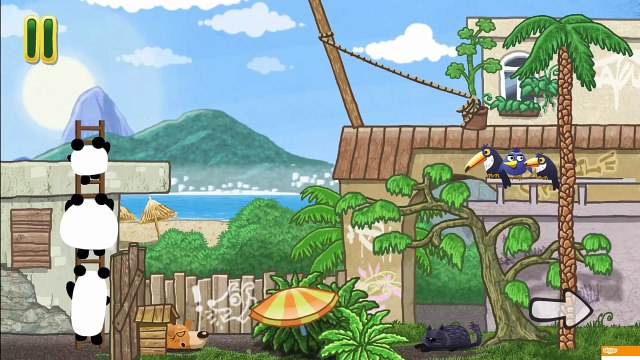 Три ПАНДЫ Мультик– Мультфильм ИГРА для детей. 3 PANDAS IN BRAZIL