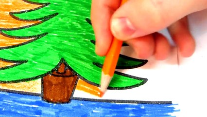 Peppa Pig Christmas Coloring Book Pages Speedpaint for Children Video For Kids