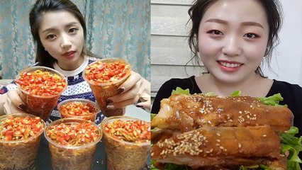EATING SHOW COMPILATION-CHINESE FOOD-MUGBANG-Greasy Chinese Food-Beauty eat strange food-NO.61