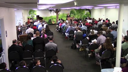 HYMN - "Trust and Obey" congregational singing at a Baptist church