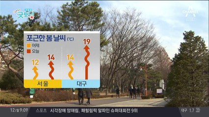 완연한 '봄' 날씨, 큰 일교차 주의