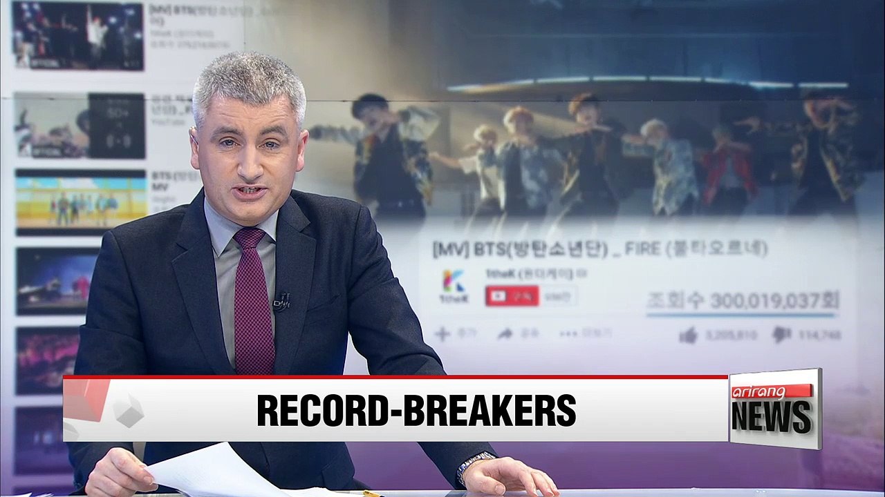 BTS's 'Fire' music video surpasses 300 million YouTube views