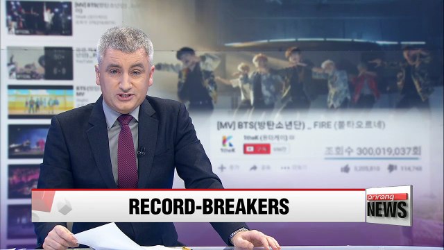 BTS's 'Fire' music video surpasses 300 million YouTube views