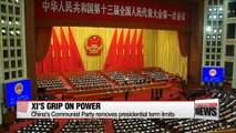China's Communist Party removes presidential term limits