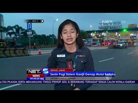Suasana Terkini Lalu Lintas di Hari Pertama Sistem Ganjil Genap di Dalam Tol Bekasi - NET 5