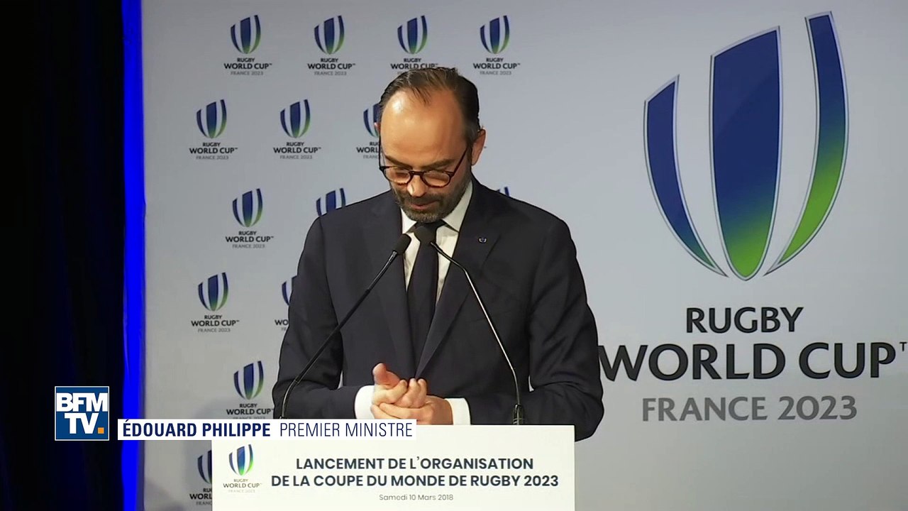 Lapsus et fou rire d'Edouard Philippe devant le gratin du rugby français