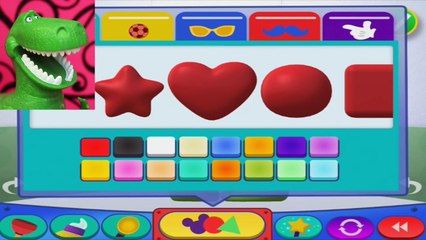 Toy Story Rex Dinosaur and Mr Potato Head Play Disney Mickey Mouse Clay Maker App Game