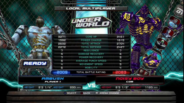 Real steel world robot boxing-Ambush vs Noisy Boy/Noisy Boy vs Ambush(Живая сталь)XBOX/PS3