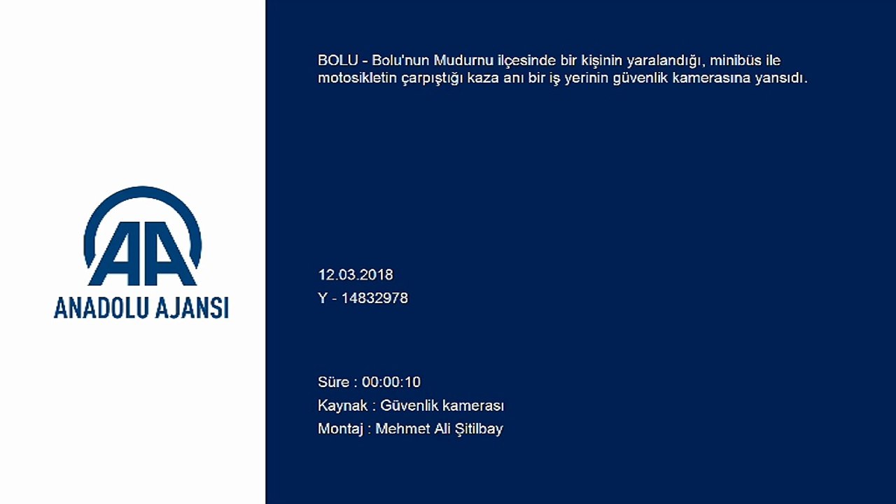 Mudurnu'da motosiklet kazası kameraya yansıdı - BOLU