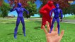 Superheroes Spiderman Hulk Captain America vs colors Gorilla Finger family Nursery Rhymes 3D