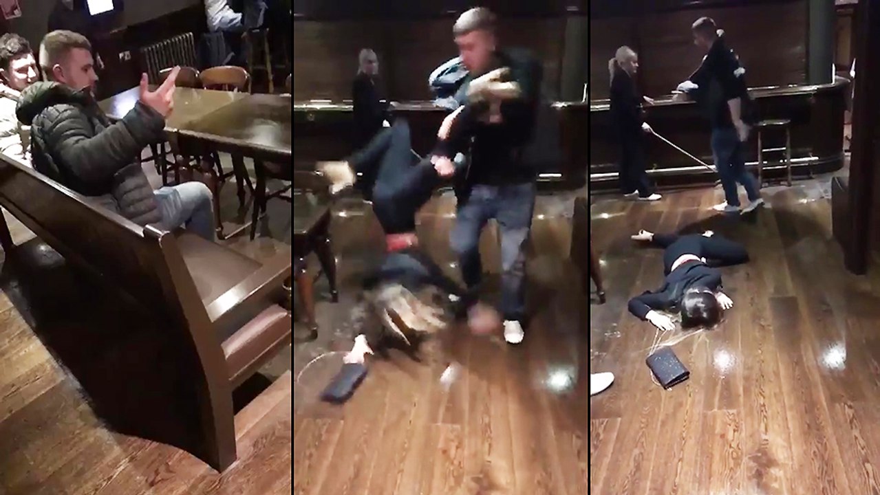Un mec bourré essaie de porter une fille