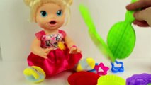 Пластилин Плей До Кукла Пупсик Беби Элайв готовит играем в кухню игрушки для девочек на русском