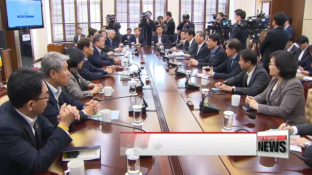 S. Korean President Moon says fate of Korean Peninsula hangs on next two months while Moon's envoys focus on getting powers on board