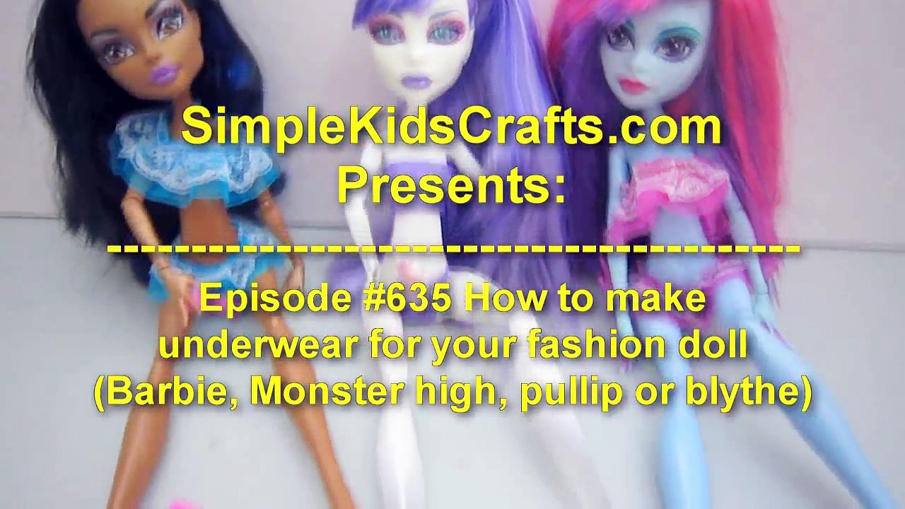 DIY | Doll Bathing Suits no sew - simplekidscrafts