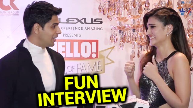 Sidharth Malhotra Kriti Sanon FUN INTERVIEW at Red Carpet Hello Hall of Fames 2018