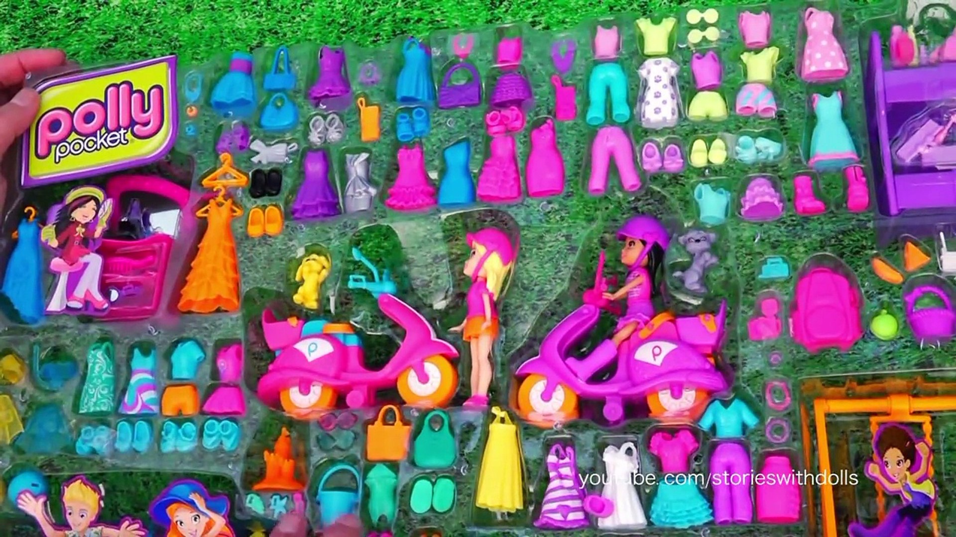 Polly Pocket Toys for Kids - Huge Play Set w/ Lots of Accessories! Sleepover Party, Prom \u0026 More - video dailymotion