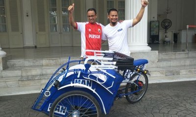 Becak Listrik Hadiah Anak Amien Rais Dipajang di Balai Kota