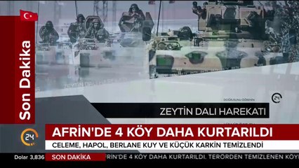 Afrin'de 4 köy daha kurtarıldı